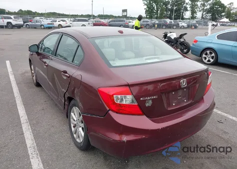 2012 Honda Civic Ex-L из США, поврежденный, VIN 19XFB2F92CE337545